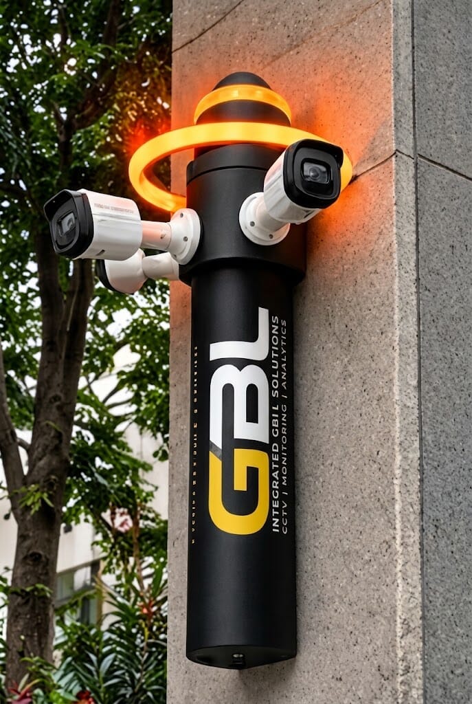 Totem Parede GBL — Módulo técnico para fixação sobreposta em pilares