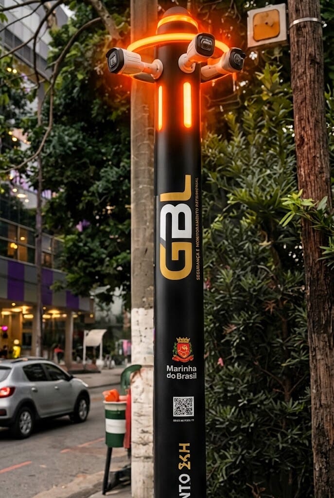 Totem Pedestal GBL — Estrutura vertical reforçada